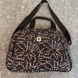 Travel Duffle Bag Black‎ Purple Polka Dot Carry On Shoulder Bag Trolley Sleeve